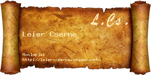 Leier Cserne névjegykártya
